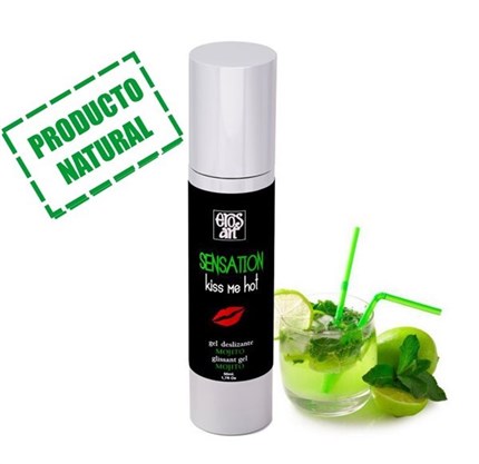 Lubricante natural sabor mojito con efecto calor.
